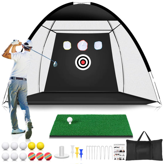 10x7ft Golf Nets for Backyard Driving Real Golf Balls Golf Nets for Backyard Golf Driving Nets Golf Practice Net and Mat Golf Hitting Net for Chipping Indoor Outdoor